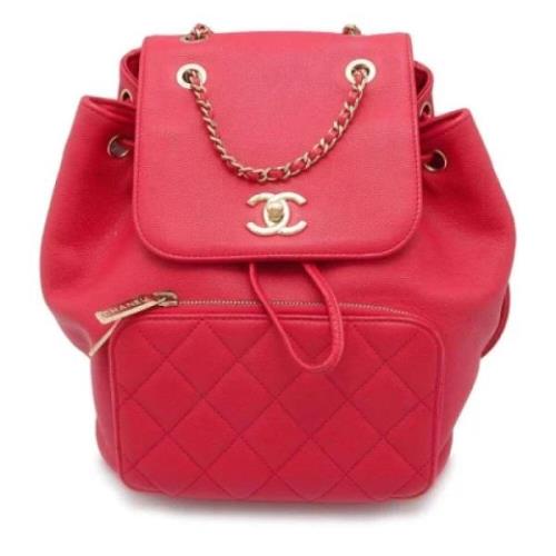 Pre-owned Leather shoulder-bags Chanel Vintage , Red , Dames