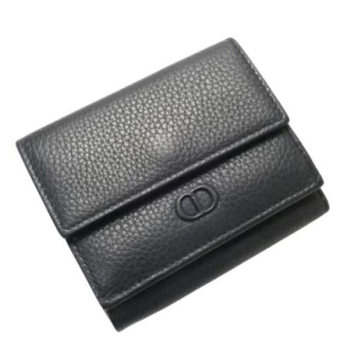 Pre-owned Leather wallets Dior Vintage , Black , Dames