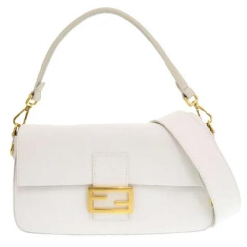 Pre-owned Fabric fendi-bags Fendi Vintage , White , Dames