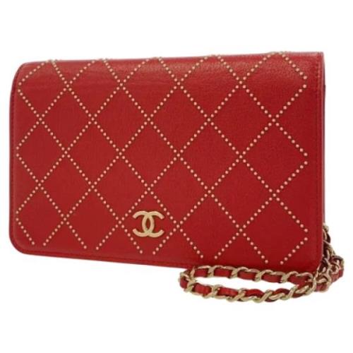 Pre-owned Canvas wallets Chanel Vintage , Red , Dames