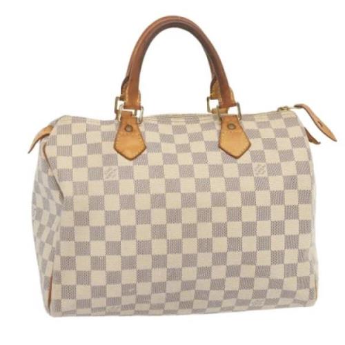 Pre-owned Canvas handbags Louis Vuitton Vintage , White , Dames