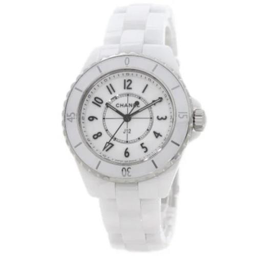 Pre-owned Stainless Steel watches Chanel Vintage , White , Dames