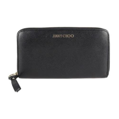 Pre-owned Leather wallets Jimmy Choo Pre-owned , Black , Dames