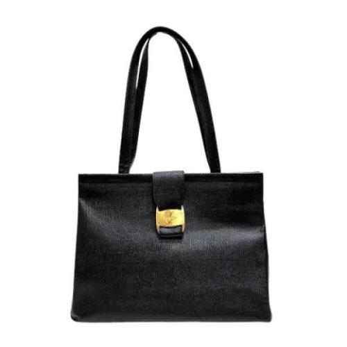 Pre-owned Leather totes Salvatore Ferragamo Pre-owned , Black , Dames