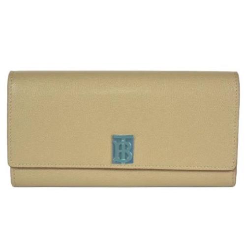 Pre-owned Leather wallets Burberry Vintage , Beige , Dames