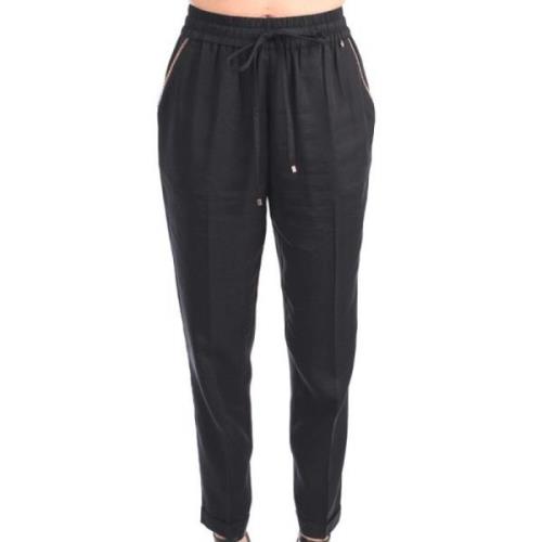 Zwarte Joggers met Elastische Tailleband Kocca , Black , Dames