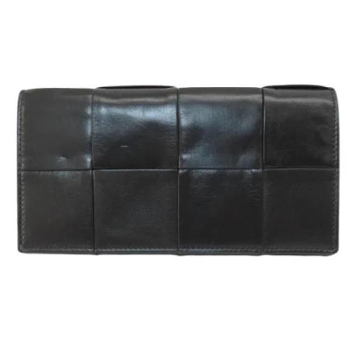 Pre-owned Leather wallets Bottega Veneta Vintage , Black , Dames