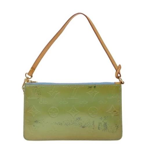 Pre-owned Leather clutches Louis Vuitton Vintage , Green , Dames