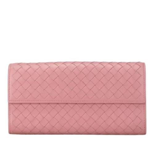 Pre-owned Leather wallets Bottega Veneta Vintage , Pink , Dames