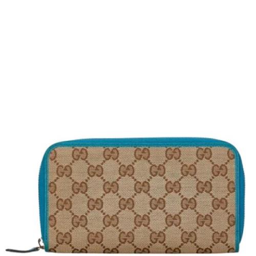 Pre-owned Canvas wallets Gucci Vintage , Brown , Dames