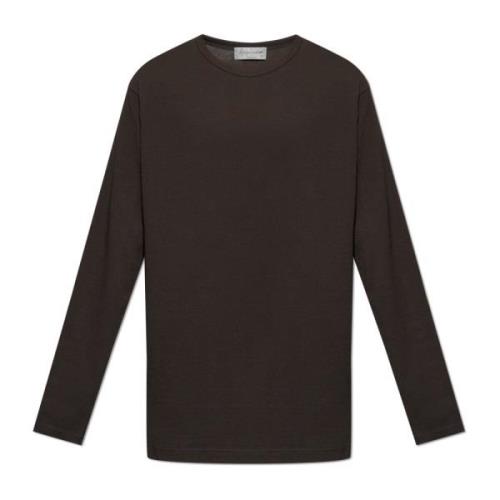 Lange mouw T-shirt Y-3 , Brown , Heren