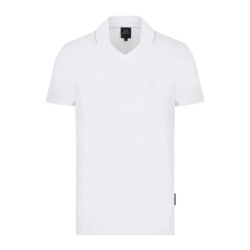 Witte Polo Shirt met Stretchkatoen Armani Exchange , White , Heren