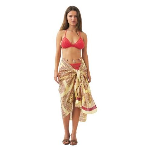 Katoenen voile print sarong Nalii Antik Batik , Multicolor , Dames