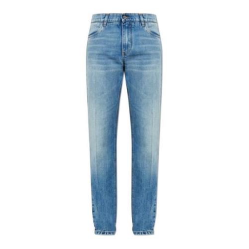 Jeans met logo Dolce & Gabbana , Blue , Heren