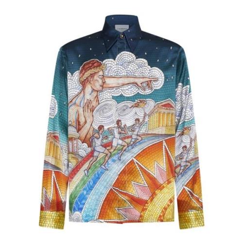 Zijden Shirt met Led Jeux de l‘Univers Print Casablanca , Multicolor ,...