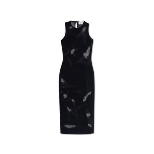 Doorschijnende Jurk Alexander McQueen , Black , Dames