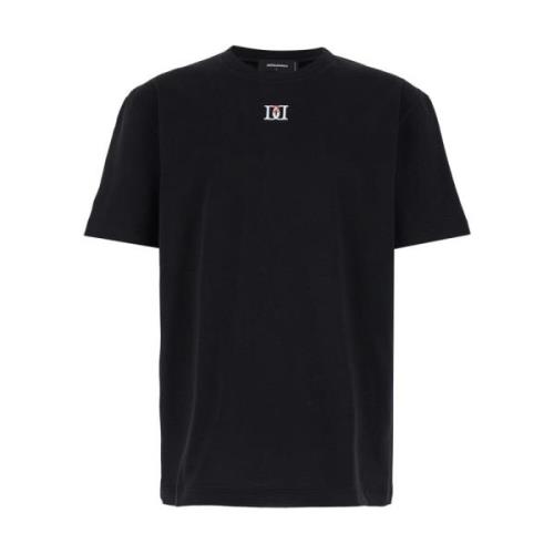 Zwarte T-shirts en Polos REG FIT TEE D2D Dsquared2 , Black , Heren