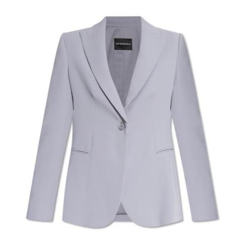 Blazer met gesloten revers Emporio Armani , Gray , Dames