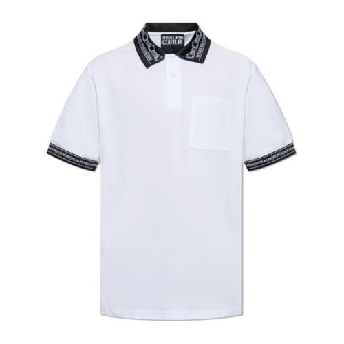 Logo Polo Versace Jeans Couture , White , Heren