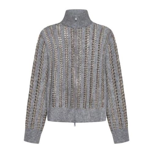 Luxe Sweaters voor Mannen en Vrouwen Brunello Cucinelli , Gray , Dames