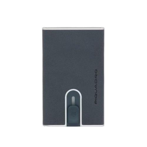 Clear Blue Creditcardhouder Rfid Piquadro , Blue , Heren