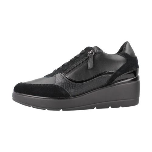 Stijlvolle Sneakers voor Stedelijke Mode Geox , Black , Dames