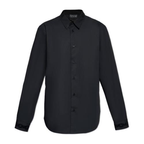 Shirt met Logo Versace Jeans Couture , Black , Heren