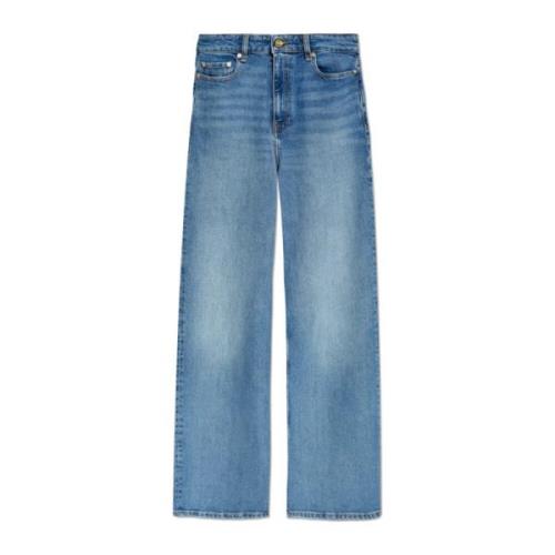 Wijde Jeans Ganni , Blue , Dames