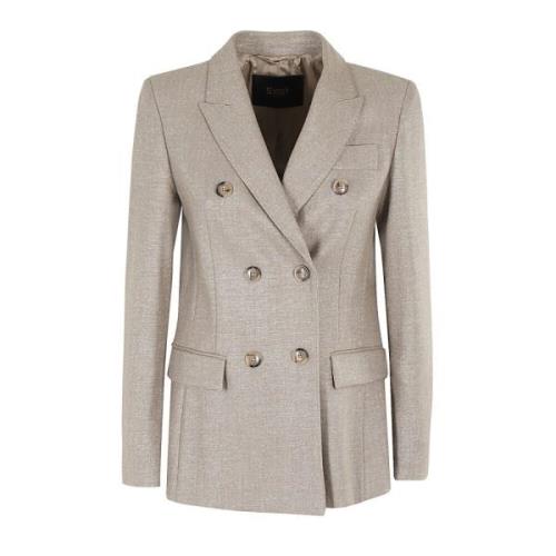 Modieuze Jas Seventy , Beige , Dames