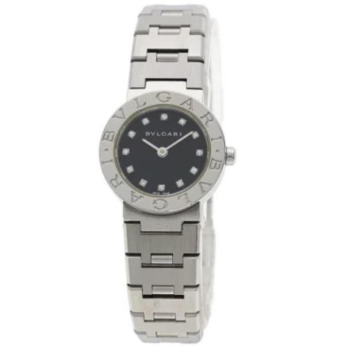 Pre-owned Stainless Steel watches Bvlgari Vintage , Black , Dames