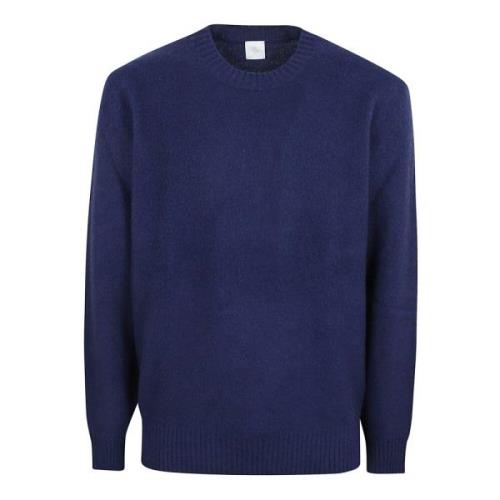 Blauwe Crew-Neck Sweaters Eleventy , Blue , Heren