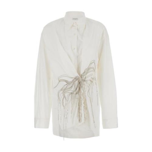 Witte Shirts met Klik Emb Dries Van Noten , White , Dames