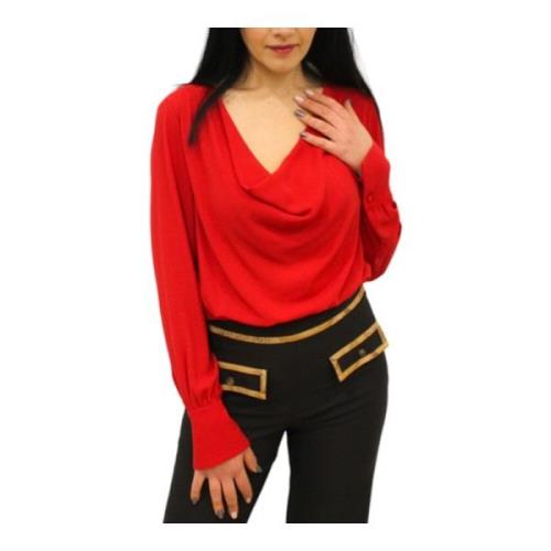 Lange Mouw Blouse Liu Jo , Red , Dames