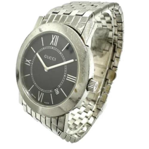 Pre-owned Stainless Steel watches Gucci Vintage , Black , Dames