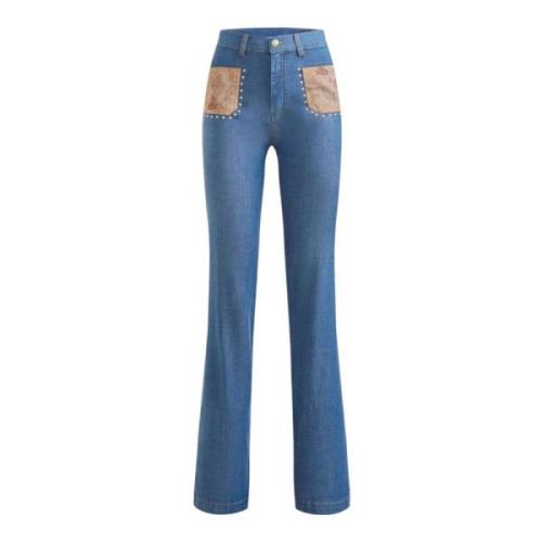 Stijlvolle Flared Jeans voor Vrouwen Alviero Martini 1a Classe , Blue ...