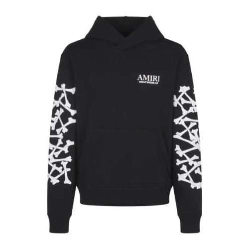 Zwarte Gestapelde Hoodie Trui Amiri , Black , Heren