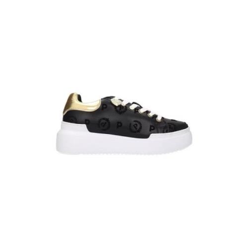 Stijlvolle Sneakers voor Dames Pollini , Black , Dames