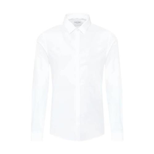 Moderne Elegantie Poplin Overhemd Calvin Klein , White , Heren