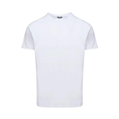 Korte Mouw Heren T-shirt K-Way , White , Heren