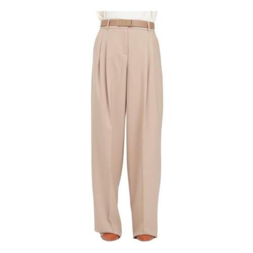 Elegante Beige Broek Juanita Stijl Max Mara , Beige , Dames