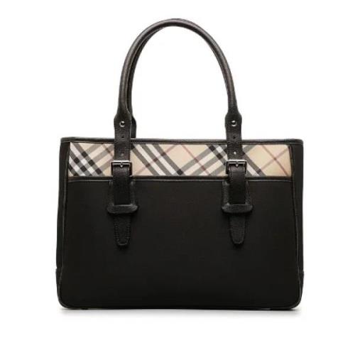 Pre-owned Canvas totes Burberry Vintage , Black , Dames