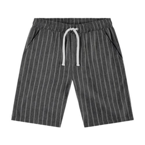 Gestreepte Herringbone Amalfi Shorts Kultivate , Gray , Heren