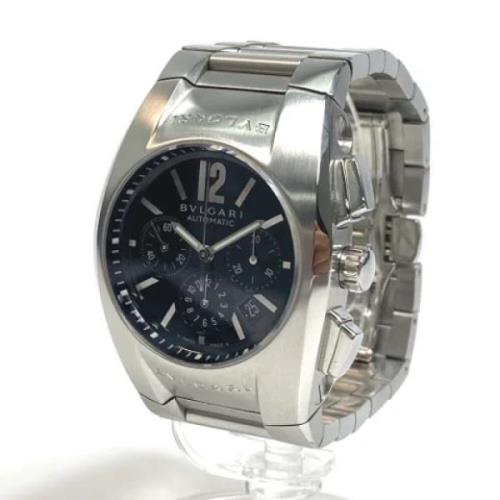 Pre-owned Stainless Steel watches Bvlgari Vintage , Black , Heren