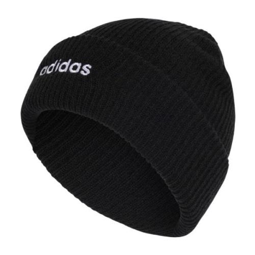 Klassieke Beanie Hoed Zwart Adidas , Black , Unisex