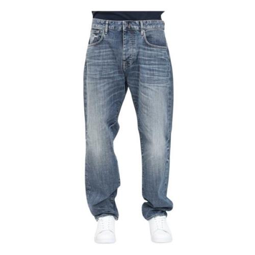 Losse Tapered Denim Jeans Armani Exchange , Blue , Heren