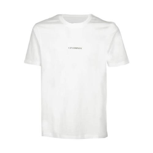 Korte Mouw T-Shirt met Eigen Stijl C.p. Company , White , Heren