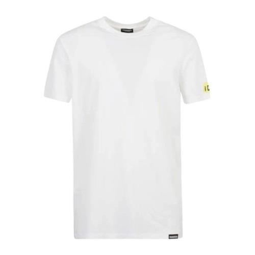 Katoenen T-shirt met korte mouwen, Model D9M204480 Dsquared2 , White ,...