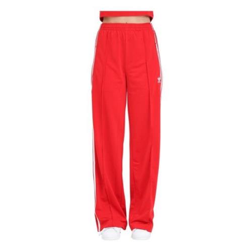 Firebird Track Pants Wit Rood Adidas Originals , Red , Dames