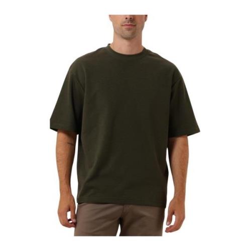 Heren Polo & T-shirt Loose Fit O-neck Tee Selected Homme , Green , Her...