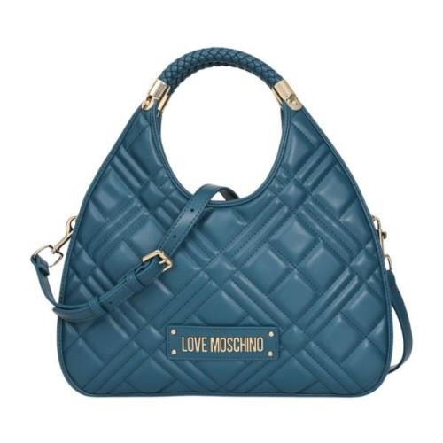 Groene Gewatteerde Handtas met Afneembare Band Love Moschino , Green ,...